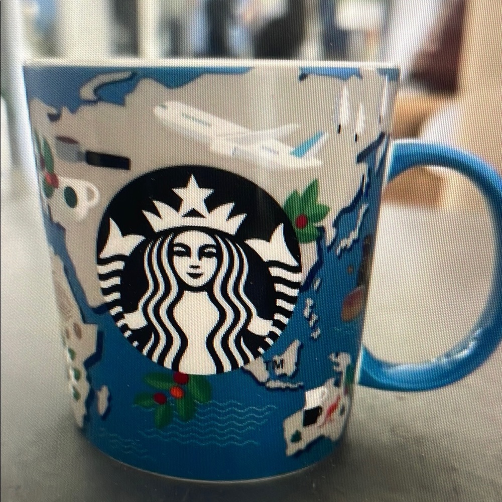 Starbucks Blue World Map Mug